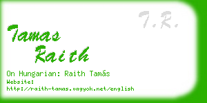 tamas raith business card